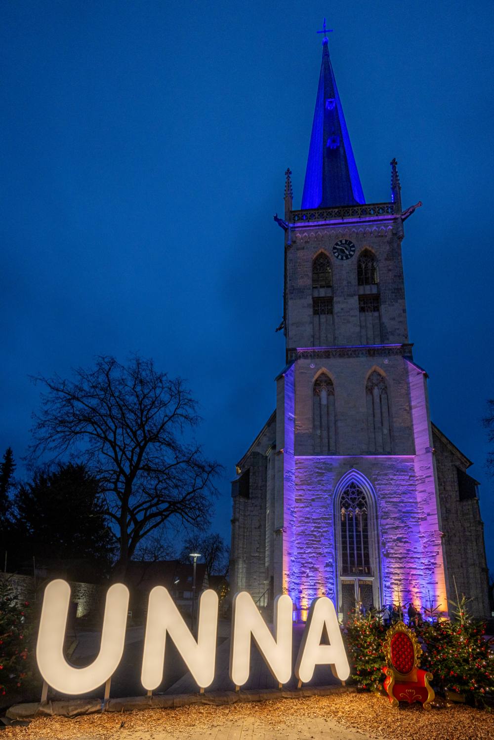Ev. Stadtkirche Unna bei Nacht